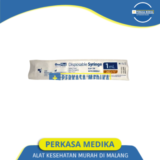 Disposable Syringe With Needle 1 ml spuit 1ml onemed syringe 1ml di Perkasa Medika Malang
