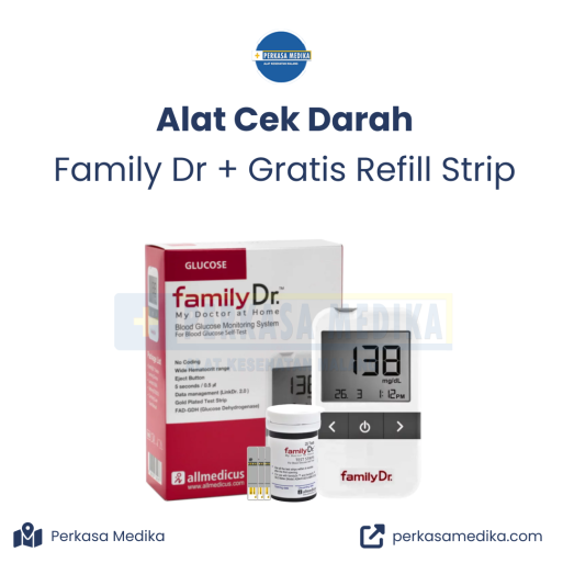 Alat Cek Darah Family Dr Glucose Gratis 25 Strip Gula Darah perkasamedika.com