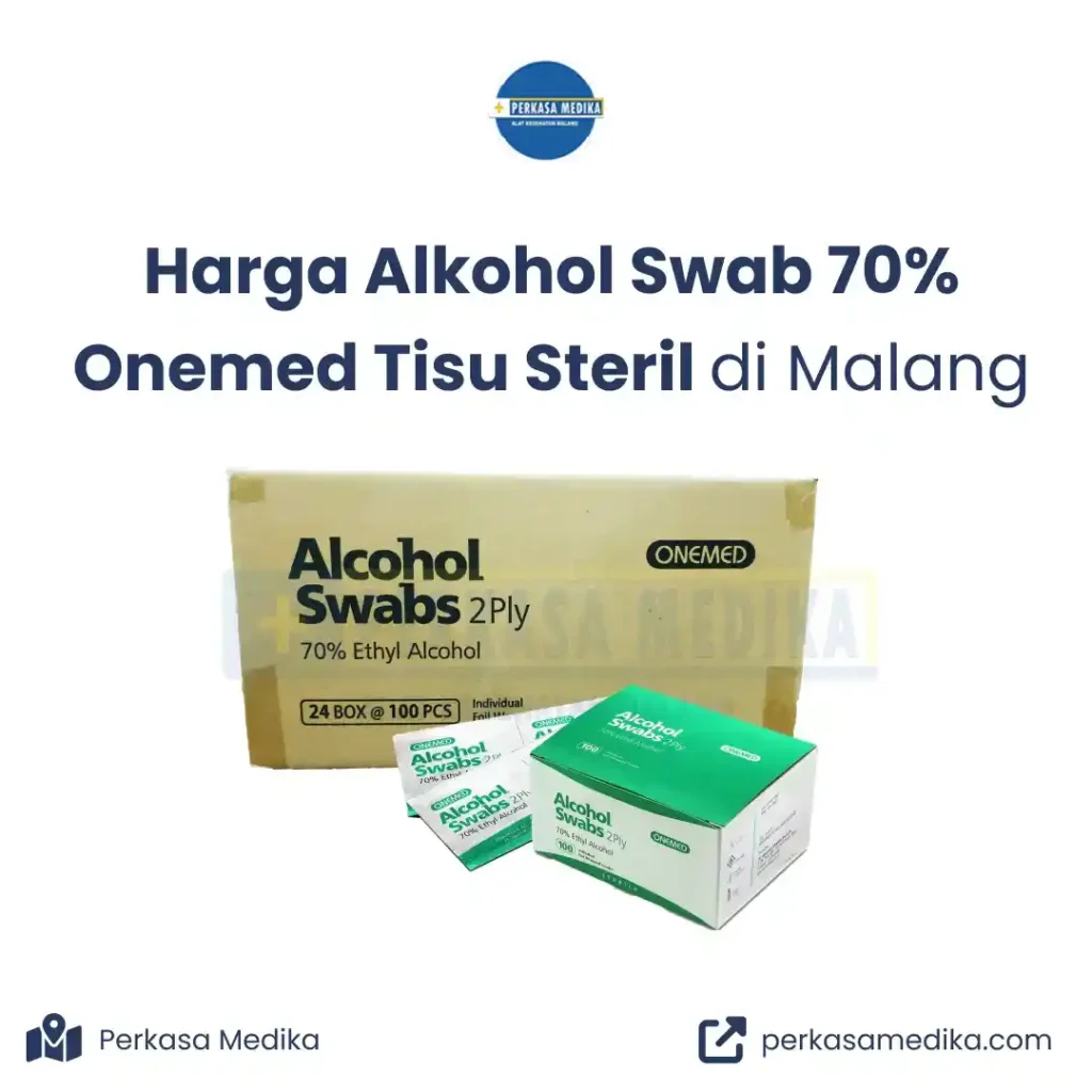 Alkohol Swab 70% Onemed Tisu Steril isi 100 di Perkasa Medika Malang