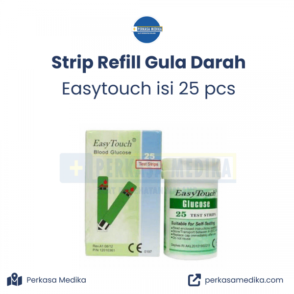 Refill Strip Easytouch Gula Darah Glucose isi 25 pcs di malang perkasamedika.com