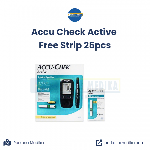 Accucheck Active + Strip 25 Alat Cek Gula