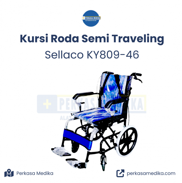 kursi roda semi traveling sellaco selaco ky809-46 di perkasa medika malang perkasamedika.com
