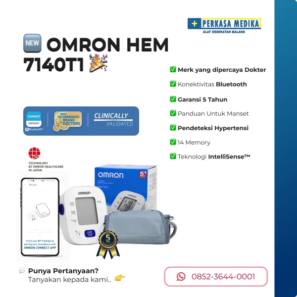Beli Tensimeter Digital Omron HEM 7140T1 di Perkasamedika