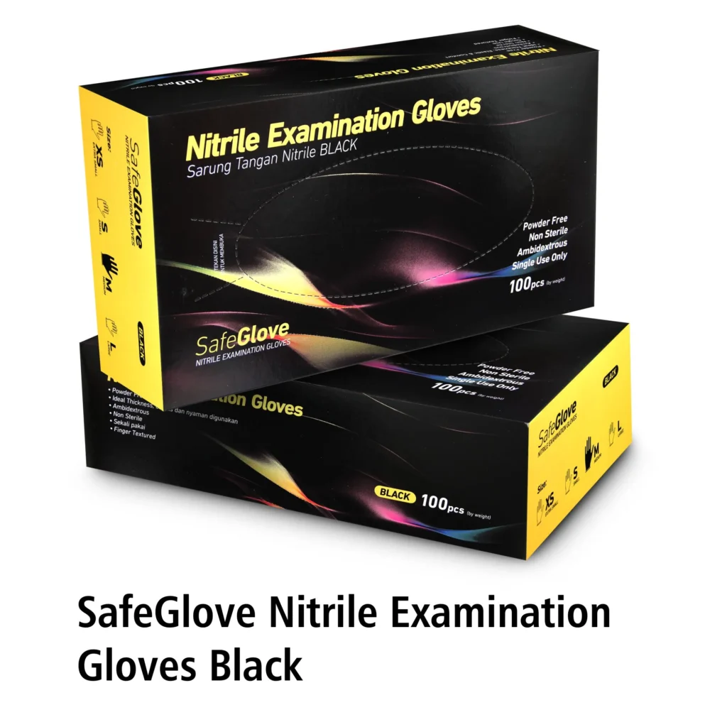 SafeGloves Handscoon Sarung Tangan Nitrile Hitam